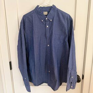 J Crew Men's Sunwashed Oxford Button Down Size XL Blue
